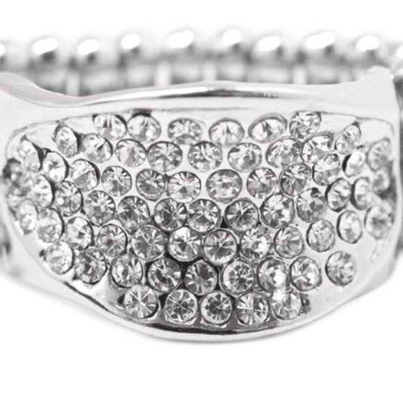 Sparkling Waters White Rhinestone Ring - Picture 2 of 3